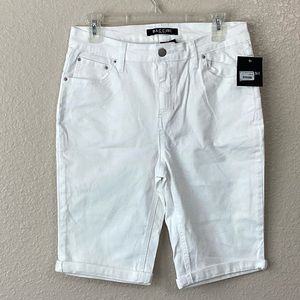 White denim Bermuda shorts.  NWT.  Size 8